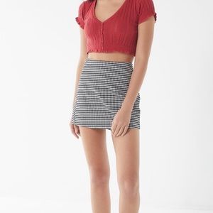 Urban Outfitters Gingham Pocket Mini Skirt